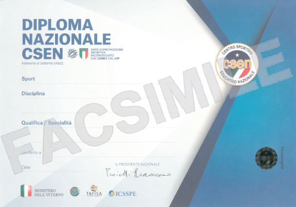 DIPLONA NAZIONALE CSEN 